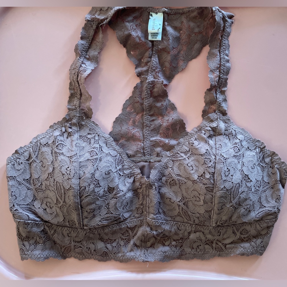 Wishlist lace bralette in MAUVE size small